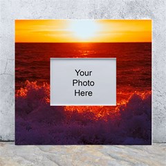 Sea Beach Sunset Sunrise Twilight White Wall Photo Frame 5  X 7  by Vaneshop