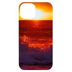 Sea Beach Sunset Sunrise Twilight Iphone 14 Black Uv Print Case by Vaneshop