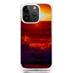 Sea Beach Sunset Sunrise Twilight iPhone 14 Pro TPU UV Print Case Front