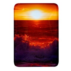 Sea Beach Sunset Sunrise Twilight Rectangular Glass Fridge Magnet (4 Pack)