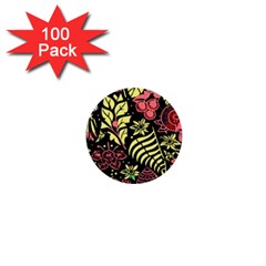 Flower Leaves Floral Flora Nature 1  Mini Buttons (100 Pack)  by Vaneshop