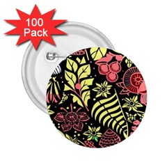 Flower Leaves Floral Flora Nature 2 25  Buttons (100 Pack)  by Vaneshop