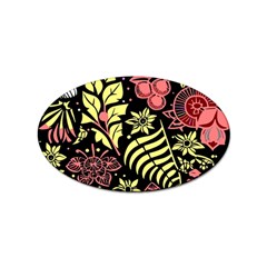 Flower Leaves Floral Flora Nature Sticker (oval) by Vaneshop