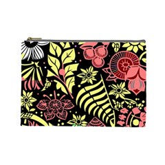 Flower Leaves Floral Flora Nature Cosmetic Bag (large) by Vaneshop