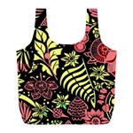 Flower Leaves Floral Flora Nature Full Print Recycle Bag (L) Front