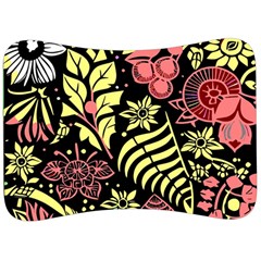 Flower Leaves Floral Flora Nature Velour Seat Head Rest Cushion by Vaneshop