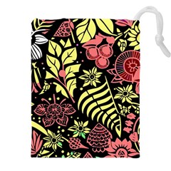 Flower Leaves Floral Flora Nature Drawstring Pouch (5xl)