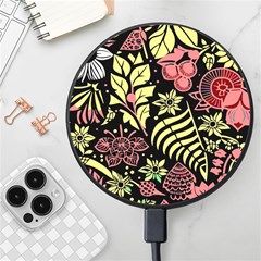 Flower Leaves Floral Flora Nature Wireless Fast Charger(black) by Vaneshop