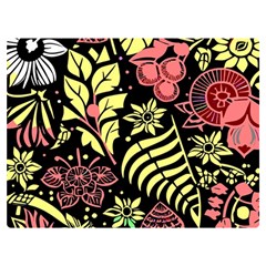 Flower Leaves Floral Flora Nature Two Sides Premium Plush Fleece Blanket (extra Small) by Vaneshop