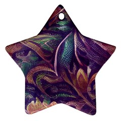 Abstract African Art Pattern Star Ornament (two Sides)