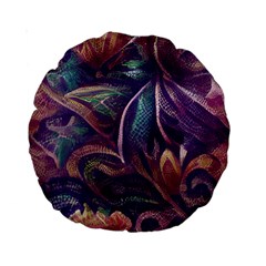 Abstract African Art Pattern Standard 15  Premium Round Cushions by Vaneshop