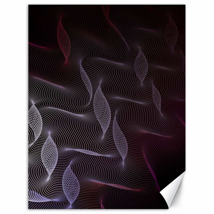 Curve Wave Line Texture Element Canvas 18  x 24 