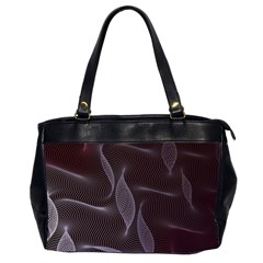 Curve Wave Line Texture Element Oversize Office Handbag (2 Sides)