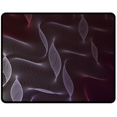 Curve Wave Line Texture Element Two Sides Fleece Blanket (medium) by Vaneshop