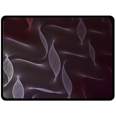 Curve Wave Line Texture Element Two Sides Fleece Blanket (large) by Vaneshop