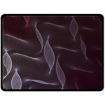 Curve Wave Line Texture Element Two Sides Fleece Blanket (Large) 80 x60  Blanket Front