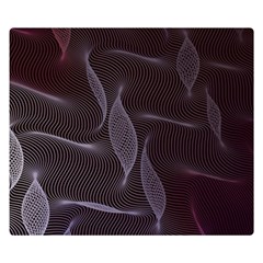 Curve Wave Line Texture Element Premium Plush Fleece Blanket (small) by Vaneshop