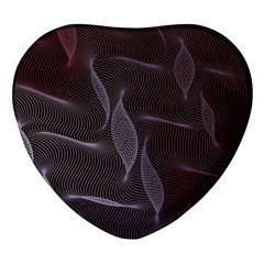 Curve Wave Line Texture Element Heart Glass Fridge Magnet (4 Pack) by Vaneshop