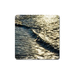 Wave Water Surface Sea Ocean Liquid Square Magnet by Vaneshop