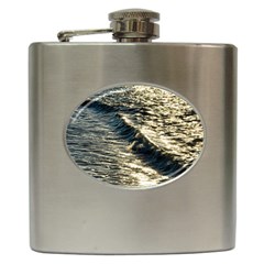 Wave Water Surface Sea Ocean Liquid Hip Flask (6 Oz) by Vaneshop