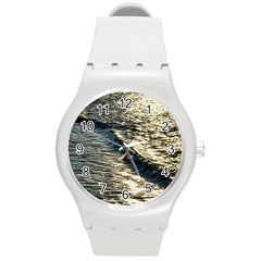 Wave Water Surface Sea Ocean Liquid Round Plastic Sport Watch (m) by Vaneshop