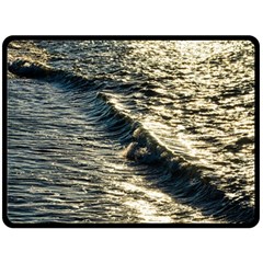 Wave Water Surface Sea Ocean Liquid Two Sides Fleece Blanket (large) by Vaneshop