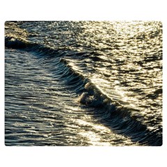 Wave Water Surface Sea Ocean Liquid Premium Plush Fleece Blanket (medium) by Vaneshop