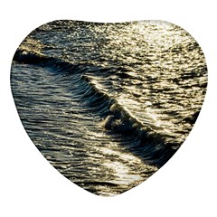 Wave Water Surface Sea Ocean Liquid Heart Glass Fridge Magnet (4 Pack) by Vaneshop