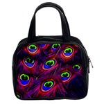 Peacock Feathers Color Plumage Classic Handbag (Two Sides) Front