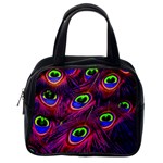 Peacock Feathers Color Plumage Classic Handbag (Two Sides) Back