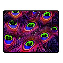 Peacock Feathers Color Plumage Fleece Blanket (small) by Celenk