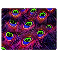 Peacock Feathers Color Plumage Premium Plush Fleece Blanket (extra Small) by Celenk