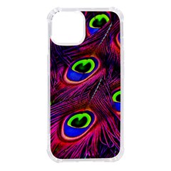 Peacock Feathers Color Plumage Iphone 14 Tpu Uv Print Case by Celenk