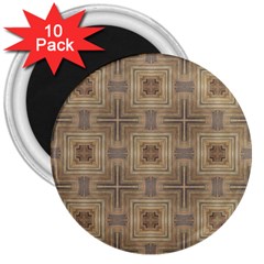 Abstract Wood Design Floor Texture 3  Magnets (10 Pack)  by Celenk