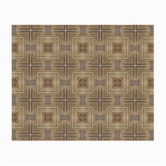 Abstract Wood Design Floor Texture Small Glasses Cloth by Celenk