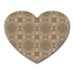 Abstract Wood Design Floor Texture Heart Mousepad by Celenk