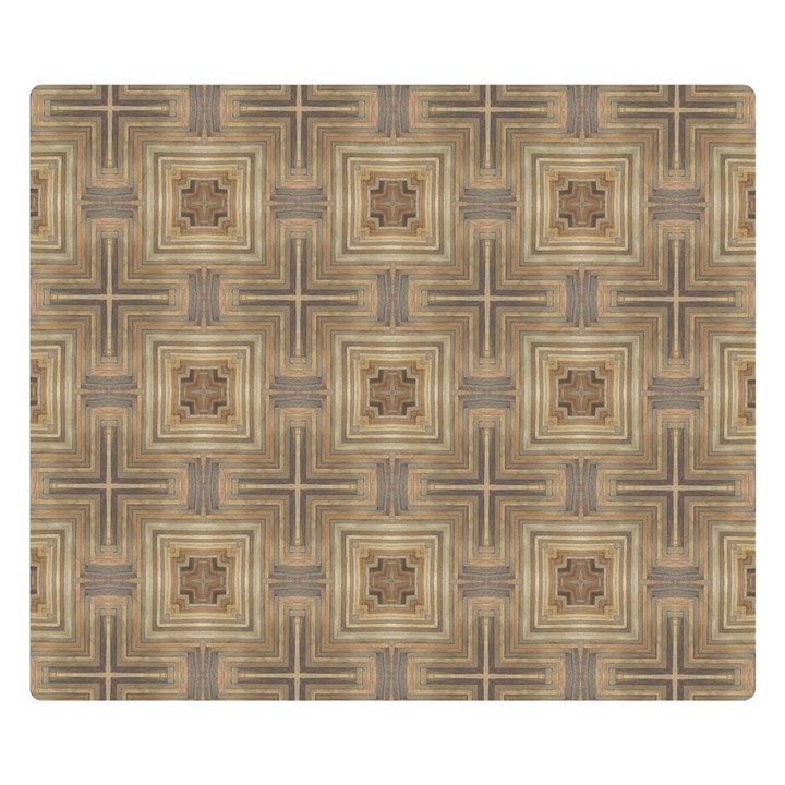 Abstract Wood Design Floor Texture Two Sides Premium Plush Fleece Blanket (Small)