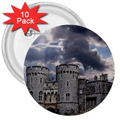 Castle Building Architecture 3  Buttons (10 Pack)  by Celenk