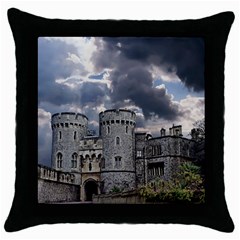 Castle Building Architecture Throw Pillow Case (black) by Celenk