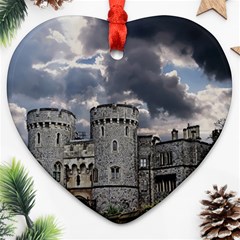 Castle Building Architecture Heart Ornament (two Sides) by Celenk