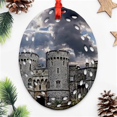 Castle Building Architecture Oval Filigree Ornament (two Sides) by Celenk