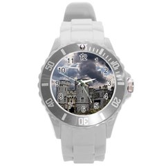 Castle Building Architecture Round Plastic Sport Watch (l) by Celenk