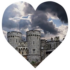 Castle Building Architecture Wooden Puzzle Heart by Celenk