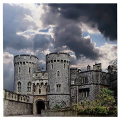 Castle Building Architecture Wooden Puzzle Square by Celenk