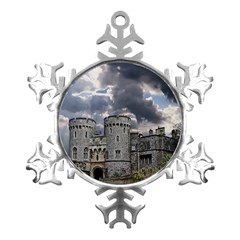 Castle Building Architecture Metal Small Snowflake Ornament