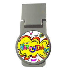 Happy Happiness Child Smile Joy Money Clips (round)  by Celenk