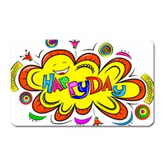 Happy Happiness Child Smile Joy Magnet (rectangular) by Celenk