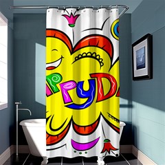 Happy Happiness Child Smile Joy Shower Curtain 36  X 72  (stall)  by Celenk