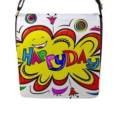 Happy Happiness Child Smile Joy Flap Closure Messenger Bag (l) by Celenk