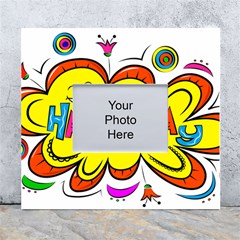 Happy Happiness Child Smile Joy White Wall Photo Frame 5  X 7  by Celenk